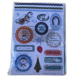 Snowman Card Kit‎ with Die Cut and Stamps